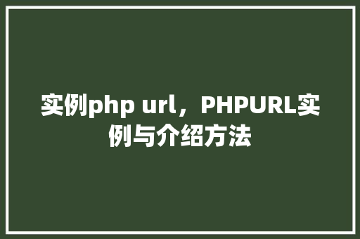 实例php url，PHPURL实例与介绍方法
