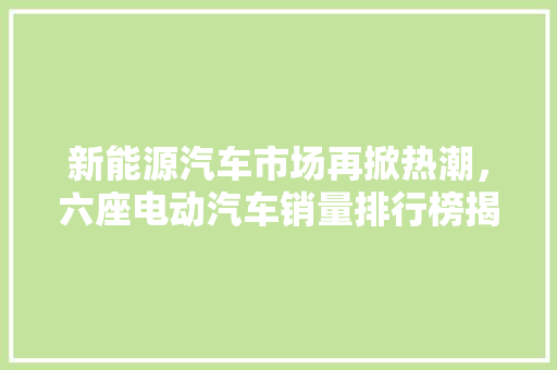 新能源汽车市场再掀热潮，六座电动汽车销量排行榜揭晓  第1张