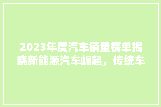 2023年度汽车销量榜单揭晓新能源汽车崛起，传统车企蓄势待发