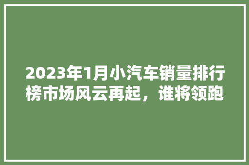 2023年1月小汽车销量排行榜市场风云再起，谁将领跑新的一年