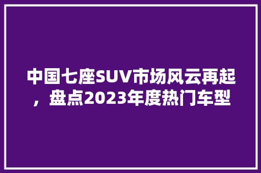 中国七座SUV市场风云再起，盘点2023年度热门车型  第1张