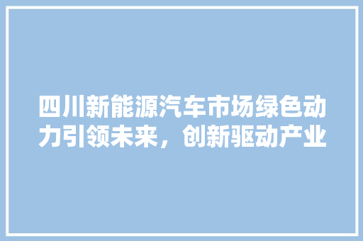 四川新能源汽车市场绿色动力引领未来，创新驱动产业升级