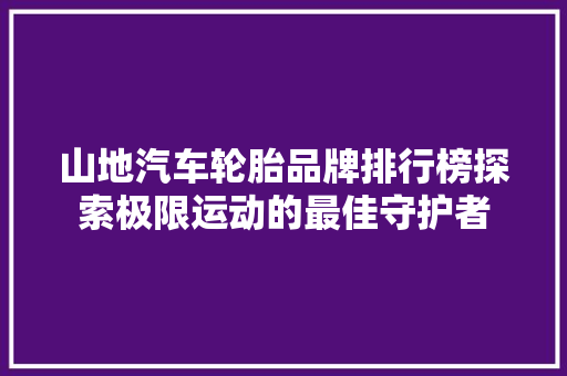 山地汽车轮胎品牌排行榜探索极限运动的最佳守护者