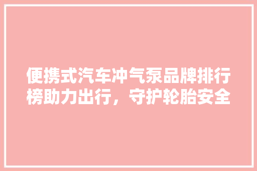 便携式汽车冲气泵品牌排行榜助力出行，守护轮胎安全