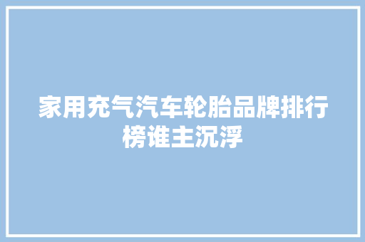 家用充气汽车轮胎品牌排行榜谁主沉浮  第1张